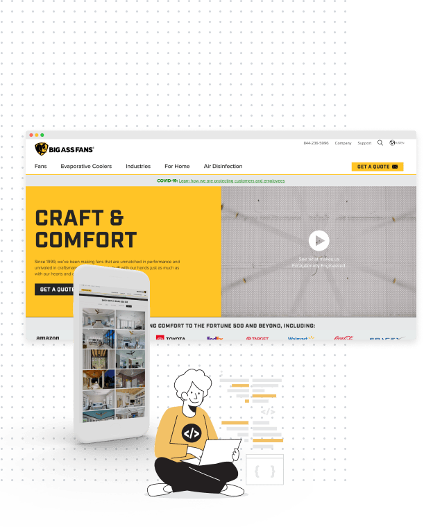 Web design and development promotional photo